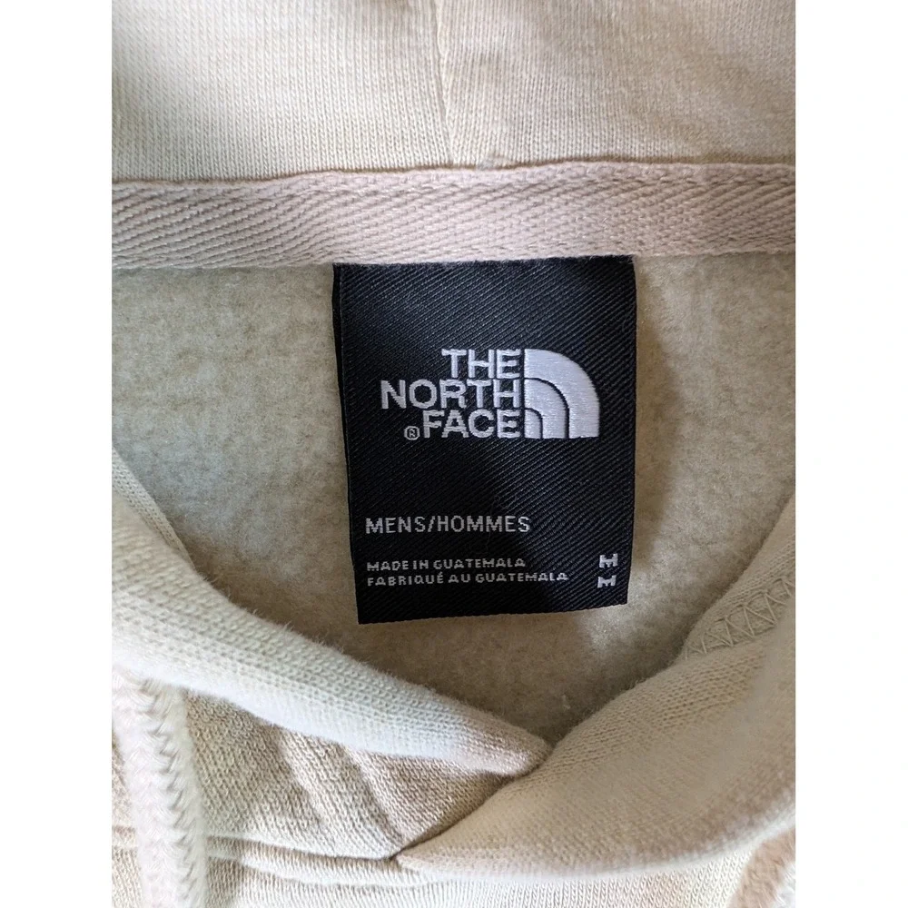 The North Face Mens Graphic Logo Pullover Hoodie Beige Floral Half Dome Fleece